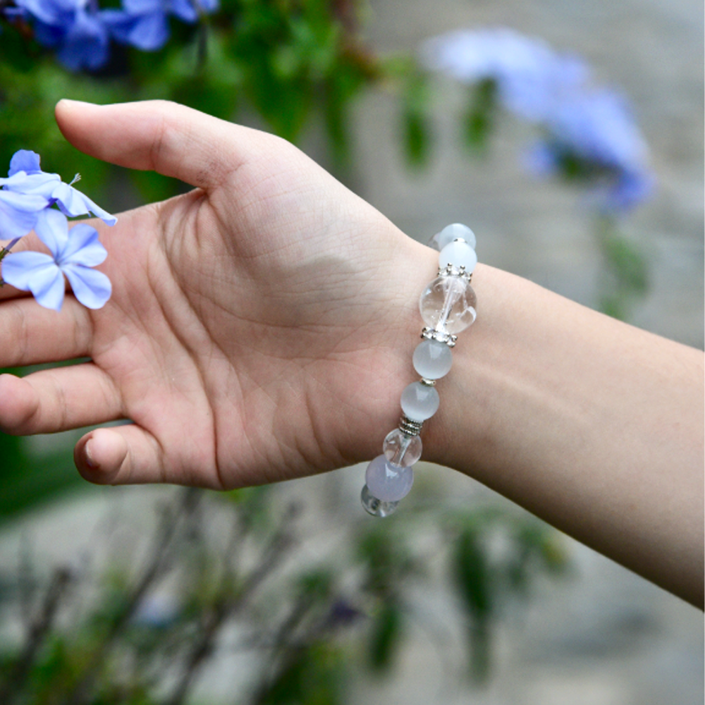 Designer Metal Element Crystal Bracelet