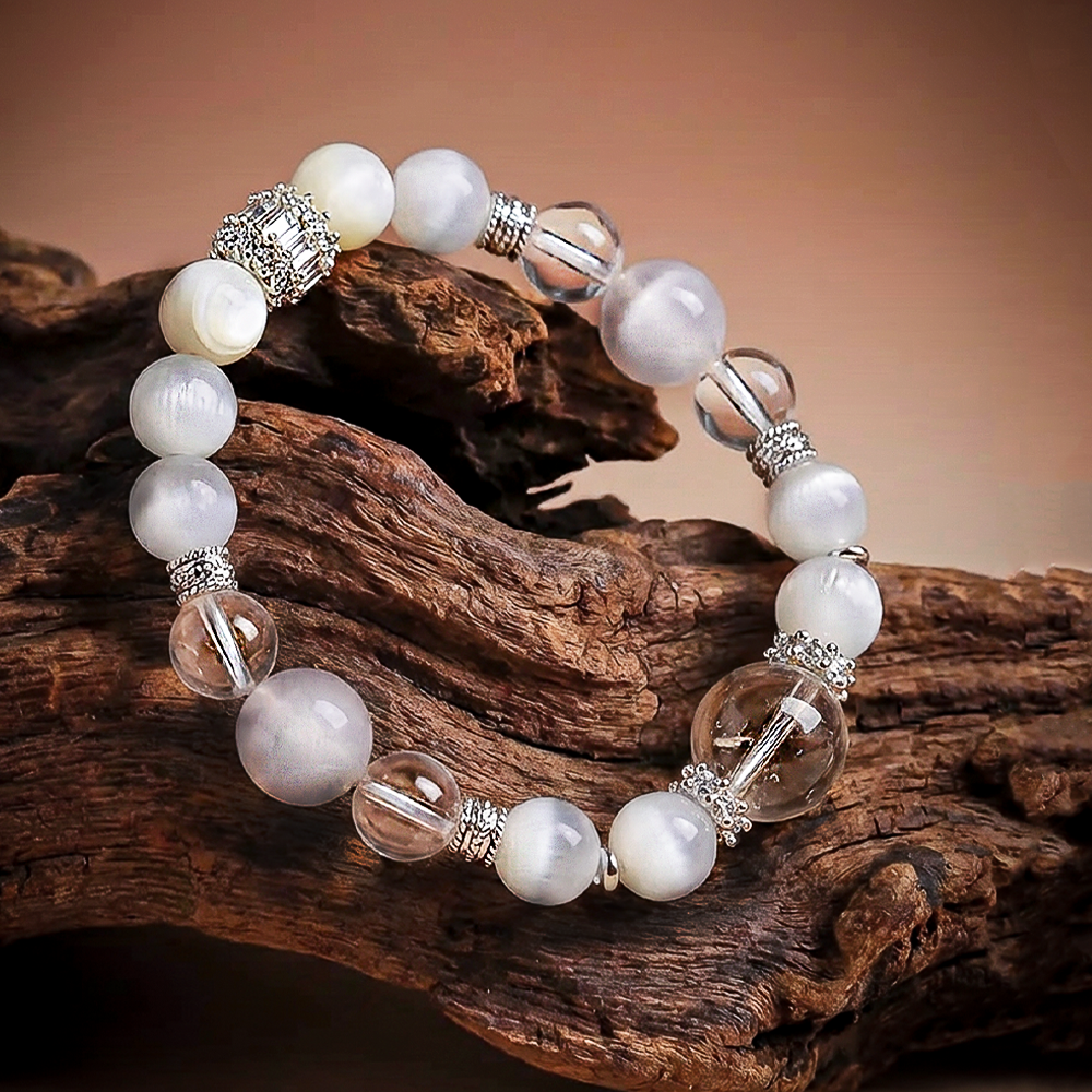 Designer Metal Element Crystal Bracelet