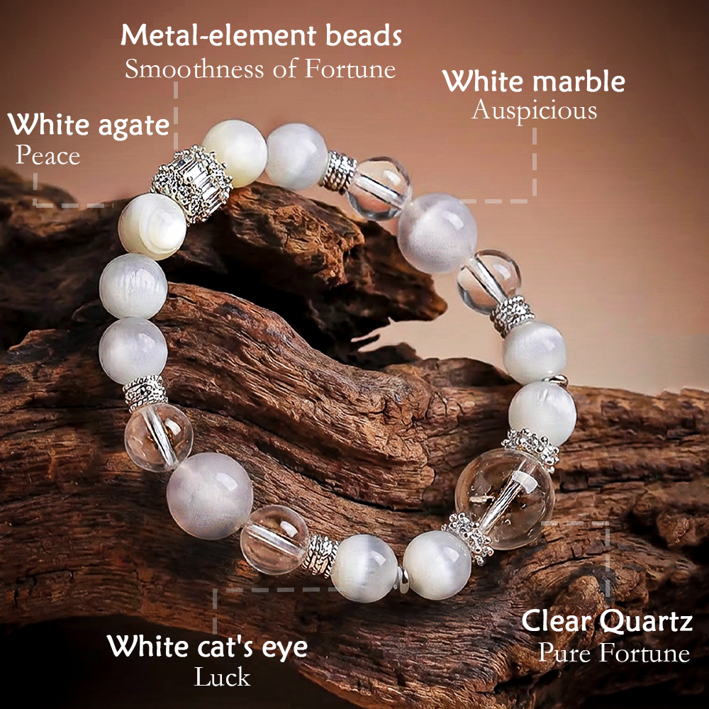 Designer Metal Element Crystal Bracelet