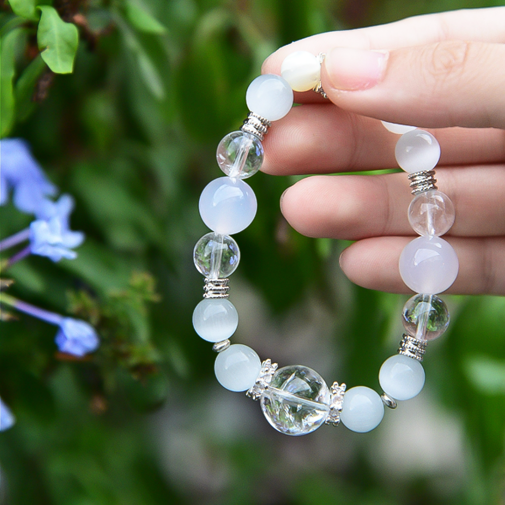 Designer Metal Element Crystal Bracelet