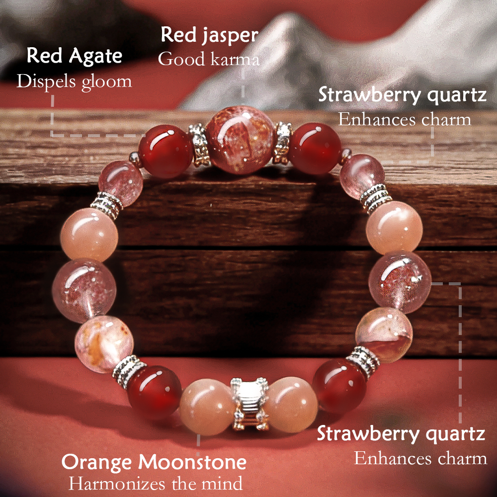 Designer Fire Element Crystal Bracelet